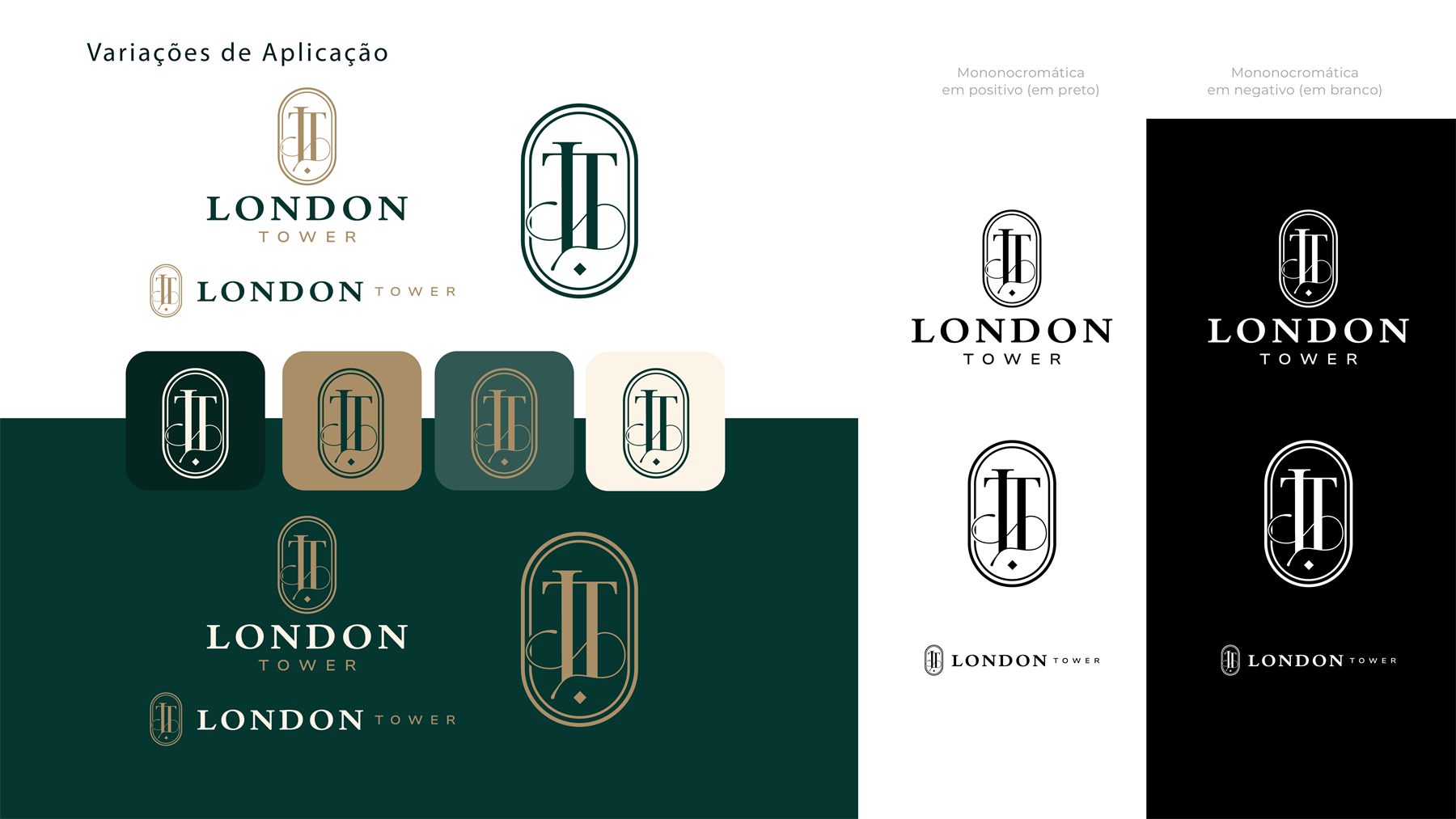 Variações de uso da marca London Tower